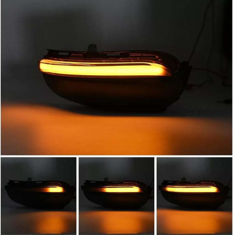 doiplent [2pcs] Side Mirror Sequential Turn Signal Lights for VW Golf MK6 2009-2013 GTI 6 2008-2013 Golf R20 2008-2012 Touran 2011-2015 Assemely-Smoked Lens - Image 2